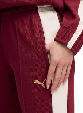 Sporthose von Puma in Weinrot, ausgestellt, T7 für Damen.