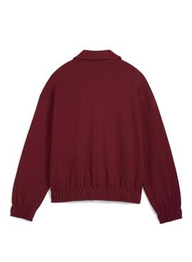 Sportjacke Puma T7 Relaxed Granat für Damen.
