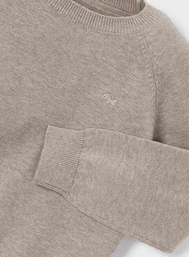 Mayoral Basic-Strickpullover in Beige für Jungen.