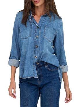 Bluse Only Yasmin leichter Denim für Damen