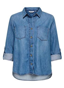 Bluse Only Yasmin leichter Denim für Damen