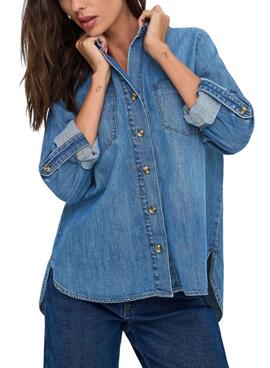 Bluse Only Yasmin leichter Denim für Damen