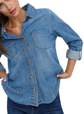Bluse Only Yasmin leichter Denim für Damen