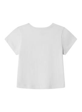 T-shirt Pepe Jeans Avani weiß für Mädchen.