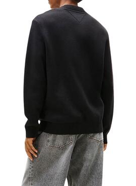 Tommy Jeans Signature schwarzes Pullover für Herren