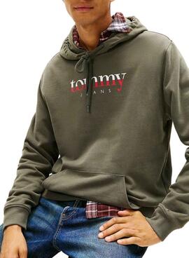 Tommy Jeans DNA Kapuzenpullover in Grün für Herren