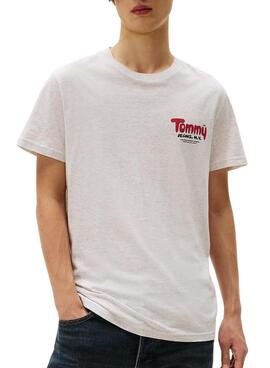 T-Shirt Tommy Jeans Font Play Grau für Herren