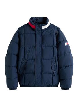 Tommy Jeans DNA Jacke mit blauem Kragen für Herren.