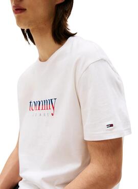T-Shirt Tommy Jeans DNA weiß für Herren