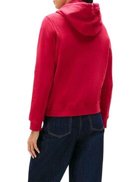 Tommy Jeans Logo roter Pullover für Damen.