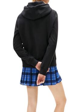 Pullover Tommy Jeans Logo Schwarz für Damen