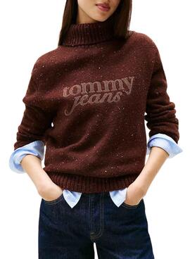 Tommy Jeans Rollkragenpullover in Braun für Damen.