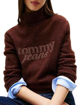 Tommy Jeans Rollkragenpullover in Braun für Damen.