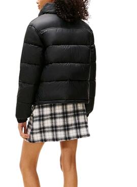 Gepolsterte Jacke Tommy Jeans Hidden Hood schwarz für Damen