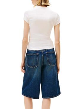 T-Shirt Tommy Jeans Rose weiß für Damen