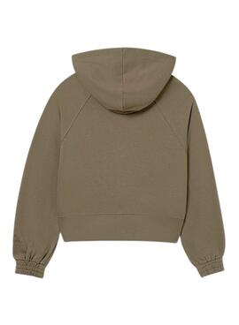 Sweatshirt Mayoral mit grünem Reißverschluss für Mädchen