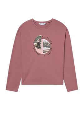 T-shirt Mayoral mit grafischem Rosa für Mädchen.