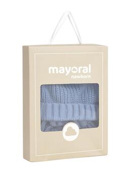 Set Mayoral Mütze und Fäustlinge in Blau für Babys