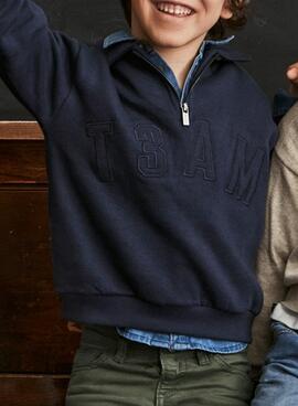 Sweatshirt Mayoral Polohals marino für Jungen