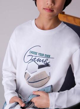 T-Shirt Mayoral interaktives Weiß für Jungen