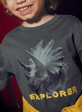 T-shirt Mayoral Explorer grau für Jungen