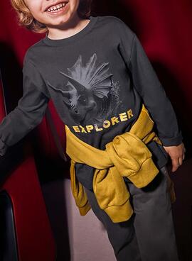 T-shirt Mayoral Explorer grau für Jungen