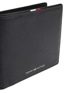 Tommy Hilfiger Geldbörse aus faltbarem Leder Corporate mit schwarzer Münztasche für Herren
