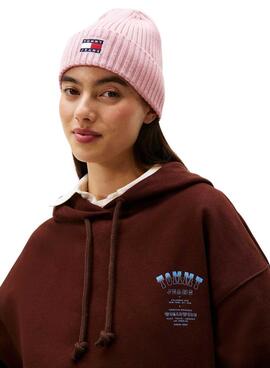 Hut Tommy Jeans Heritage ausgestattet mit rosa Logo für Frauen