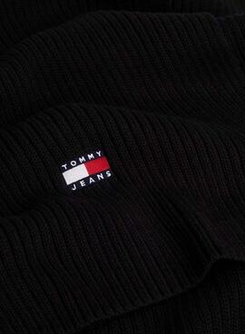 Schwarzer Tommy Jeans Heritage Strickschal für Herren.