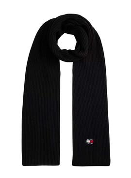Schwarzer Tommy Jeans Heritage Strickschal für Herren.
