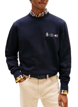 Tommy Hilfiger Pullover Small Crest Marine für Herren
