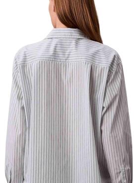 Bluse Calvin Klein gestreiftes Monolog für Damen