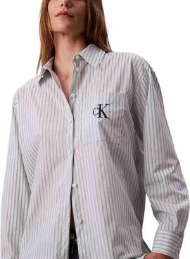 Bluse Calvin Klein gestreiftes Monolog für Damen