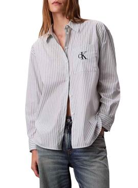 Bluse Calvin Klein gestreiftes Monolog für Damen