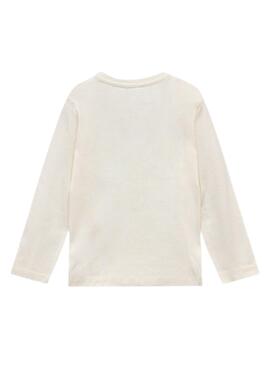 T-shirt Mayoral Basic beige mit Buchstaben für Jungen.