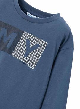 T-Shirt Mayoral Basic Letters Blue für Jungen