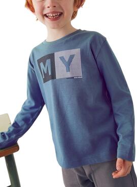 T-Shirt Mayoral Basic Letters Blue für Jungen
