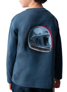 T-Shirt Mayoral Motorräder blau für Jungen