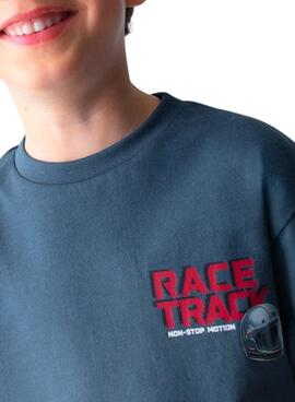 T-Shirt Mayoral Motorräder blau für Jungen
