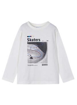 Set 2 T-Shirts Mayoral Skate Weiß Marineblau Junge
