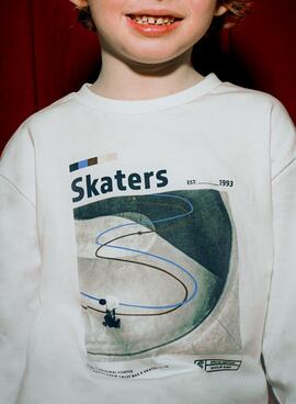 Set 2 T-Shirts Mayoral Skate Weiß Marineblau Junge