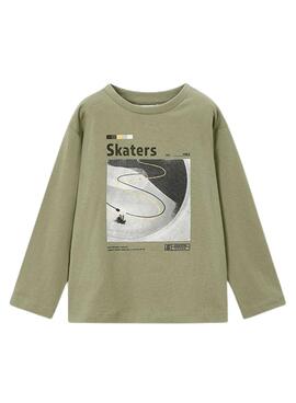 Set 2 T-Shirts Mayoral Skate grün weiß Junge
