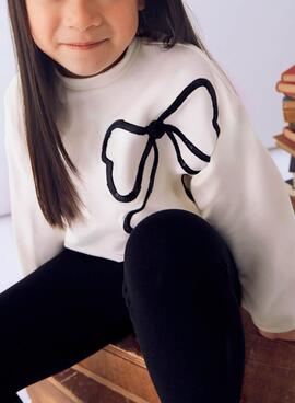 Mayoral Leggings und Sweatshirt mit Schleife für Mädchen.