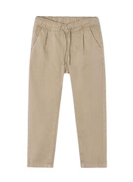 Chino Hose Mayoral Jogger in Toastfarbe für Jungen