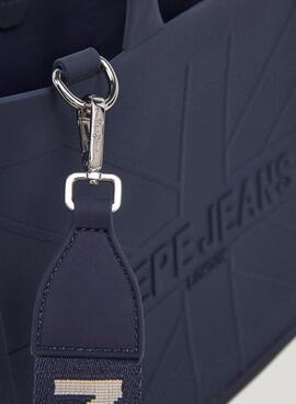 Tasche Pepe Jeans Gabrielle aus marineblauem Gummi für Damen