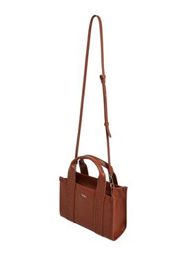 Handtasche Pepe Jeans Zadie rechteckig braun für Damen