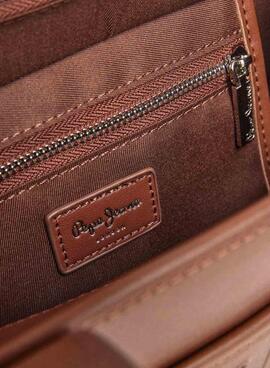 Handtasche Pepe Jeans Zadie rechteckig braun für Damen