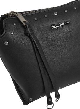 Handtasche Pepe Jeans Edith mit Nieten in Schwarz für Damen.
