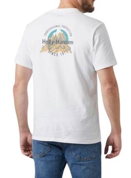 T-Shirt Helly Hansen Core Graphic weiß für Herren.