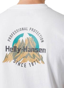 T-Shirt Helly Hansen Core Graphic weiß für Herren.